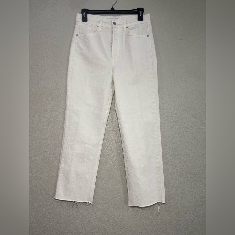 Frank & Eileen Monaghan Cream raw hem Jeans women’s 28 luxury jeans ankle jeans